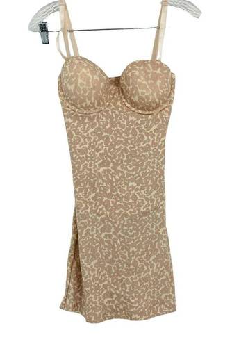 Skinny Girl  Smoothers n Shapers Convertible Shaping Slip Soft Leopard Size Small