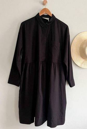 Everlane  | The Field Dress | Mini Long Sleeve | Black | NWOT | Sz XS