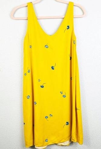 Popsugar  Yellow Floral‎ Button Front Dress Size Medium