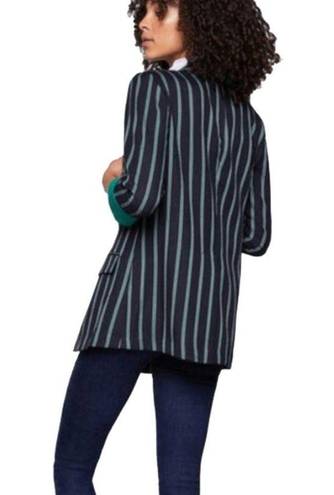 BCBGeneration  Navy Green Striped Blazer Medium