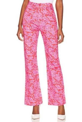 Rolla's  Ivy Mod Floral Bootcut Jeans High Rise SMALL Hippie Barbie Pink NEW