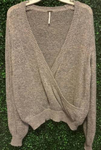 Free People KARINA FAUX WRAP SWEATER