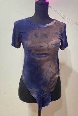 Ginger G Tie Dye Blue Cropped Tee