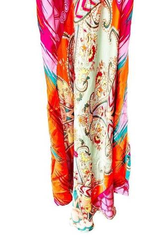 Marciano  Silk Multicolor Printed Maxi Dress Sz S