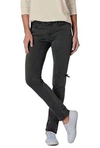 J.Jill  Petite Authentic Fit Snap Hem Slim Ankle Jeans NWT Size 2P Onyx Wash