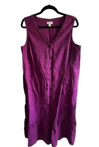 J.Jill love linen sleeveless dress purple size XL