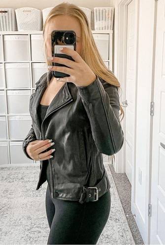 ALL SAINTS Range Leather Biker Jacket Vest