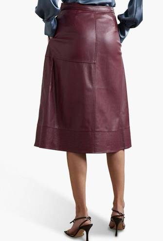 NWT Jonathan Simkhai Bia Vegan Leather Wrap Skirt Size 8