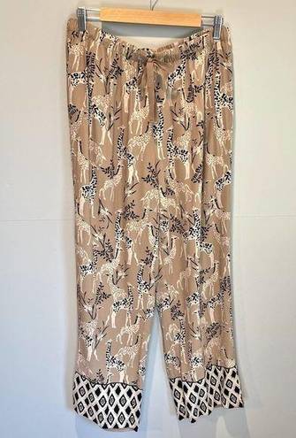 Coldwater Creek  Giraffe Novelty Print Wide Leg Pants - size Small