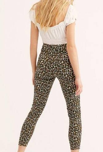 We The Free Free People  Leopard Print High Waisted Pants Size 24