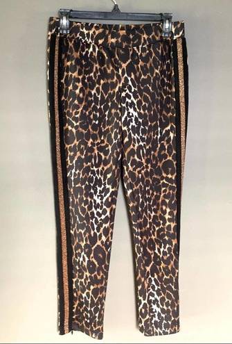 Pam & Gela  Leopard Leggings gold racer / tuxedo stripe