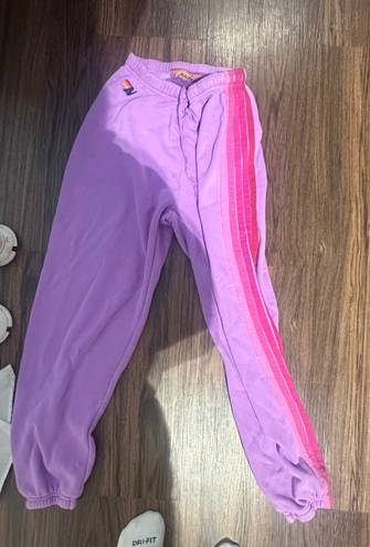 pink purple aviator nation sweatpants｜TikTok Search