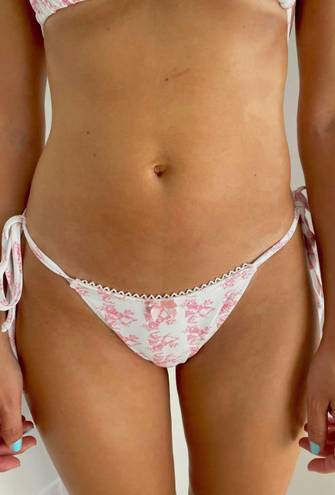 Boutique White With Pink Bows Bikini Set