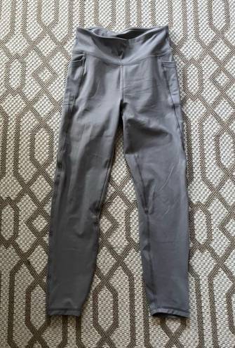 Gottex  taupe light grey side pocket 7/8 length comfy leggings size small