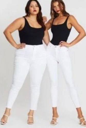 Good American  good curve ivory white cropped new without tags jeans