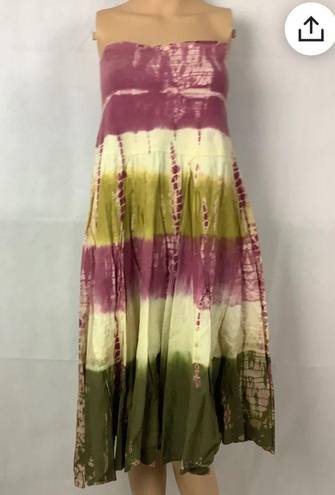 Tracy Evans  Limited Long Tie Dye Skirt Size Large Fold Over Waist Boho Hippie