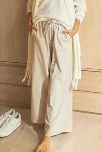 Elizabeth and James  Wide Leg Drawstring Waist Pants in Oatmeal Heather MEDIUM