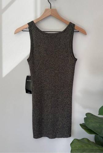 Karen Kane NWT  Sparkly Tight Knit Tank Top Sleeveless Rayon Polyester Metallic M