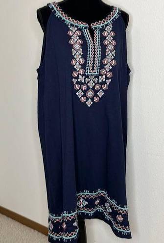 Style & Co  size 3X moroccan blue embroidered dress or cover up