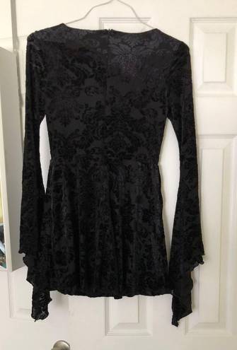 Dolls Kill NWOT Halloween Witchy Goth Velvet Mini Dress by  Widow brand Size Small