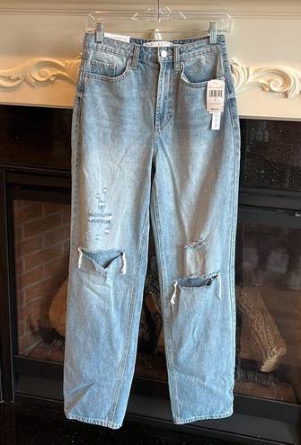 Tinseltown  High Rise Straight Leg Jeans Destroyed Womens 7