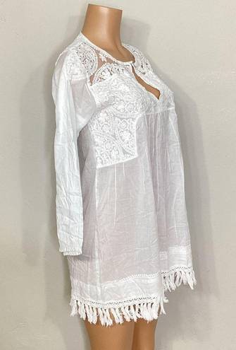 PilyQ New.  Water Lily White tunic. XS/S Regularly $134