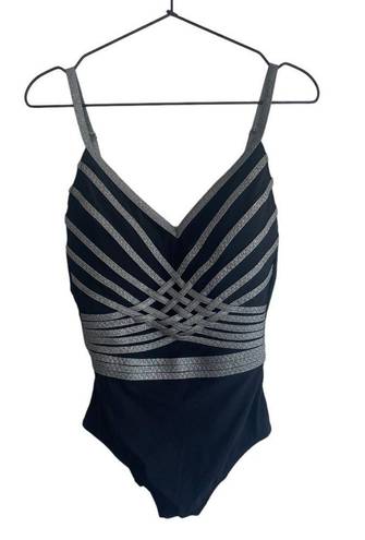 Gottex New!  Metallic Divine Embroidery One Piece Swimsuit