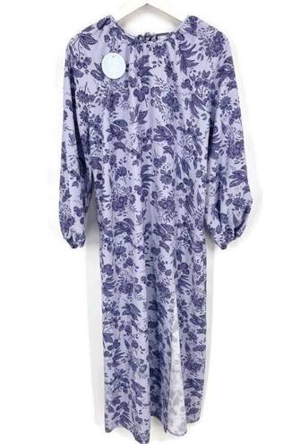 Hill House NWT  The Simone Dress Lilac Tonal Floral XS