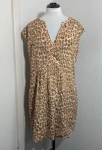 Pilcro  from Anthropologie leopard prints, sleeveless, V-neck mini dress. M