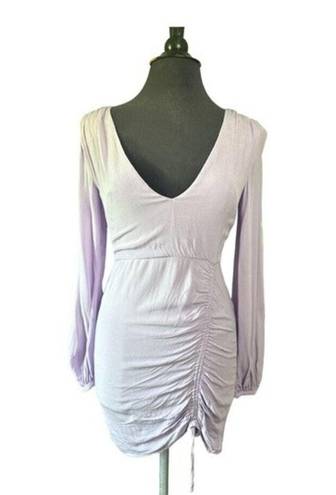 L'Academie  Pearl Ruched Dress in Lilac Size S