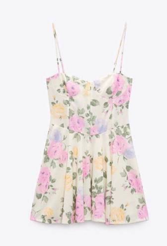 ZARA Floral Corset Style Dress