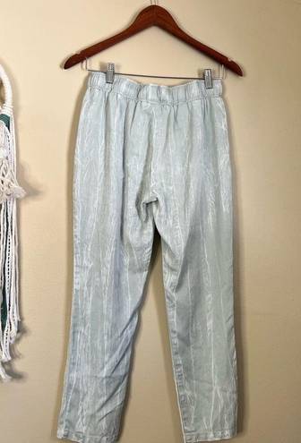 Young Fabulous and Broke Drawstring Tie Dye Acid Wash Chambray Pants Size XS