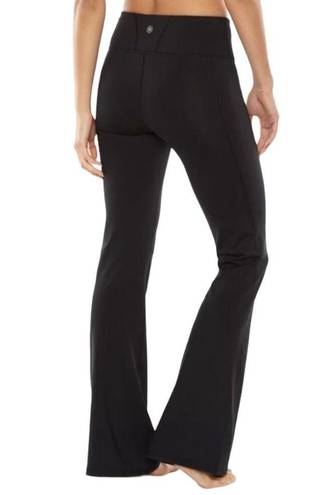 Gaiam  OM-DRI Flare Leg Yoga Pants Pullon Stay-Put Waist Stretchy Black XL, NWT