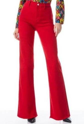 Alice + Olivia  Gorgeous Coin Pocket Jean Perfect
Ruby Red Flared High Waist 25