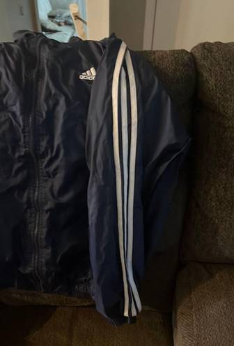 Adidas Navy Blue ‘Soccer’ Windbreaker