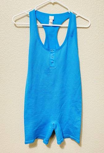 One Piece NWOT Tank Top  Jumper Women's Waffle Seamless Romper - Colsie™ Blue L