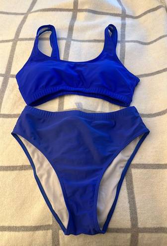 2 Piece Bikini Set Bathing Suit Blue