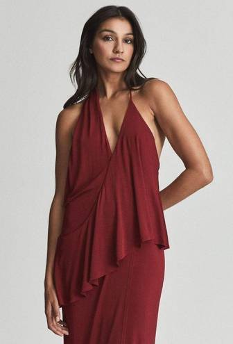 Reiss  Xena Cocktail Dress Dark Red Womens 10