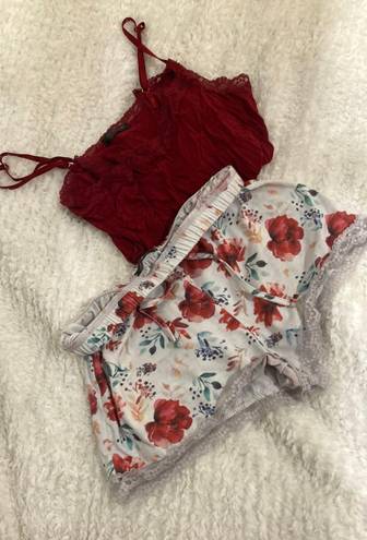 lacy pajama set Gray