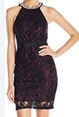 Sequin Hearts Sequin 🖤 Hearts Black & Mauve Lace Dress