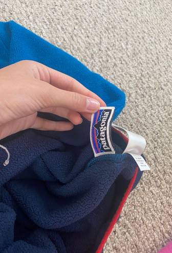 Patagonia Blue Quarter Button Fleece