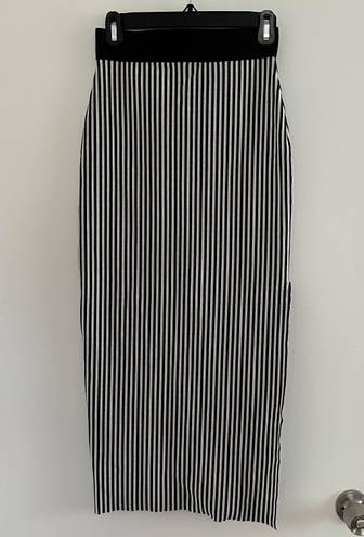 The Range striped midi pencil skirt small