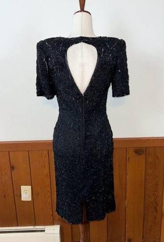 Scala Stunning Vintage  Silk Beaded Formal Dress!