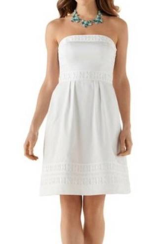 White House | Black Market WHBM Little Tulip Strapless Fit & Flare Dress White Size 12