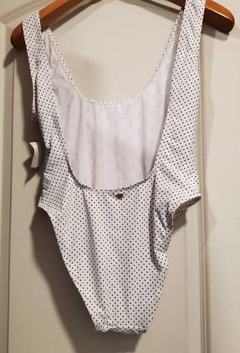 Juicy Couture  White Black Polka Dot One Piece Swim