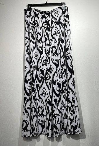 Tracy Evans  Black and White Abstract Print Strapless Dress Size XL