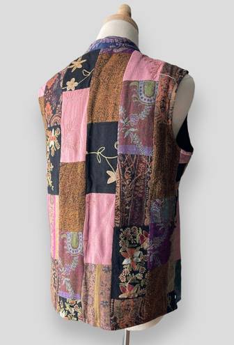 Coldwater Creek Boho Wool Patchwork Vest