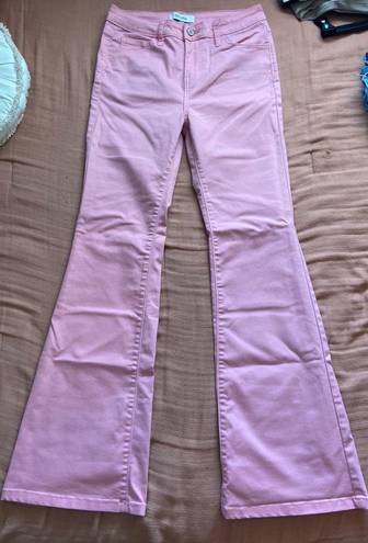 Zenana Outfitters Pink Flare Jeans