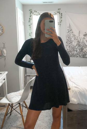 Alya Navy Blue Sweater Dress