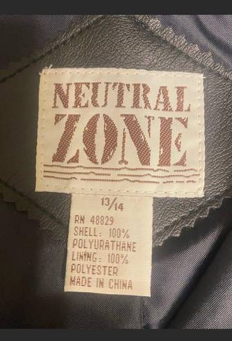 Natural zone Leather Looking Skirt Size L 13/14